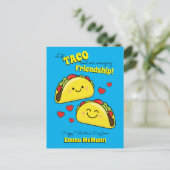 Taco Niedlich Kids Classroom Valentine Freundschaf Postkarte (Stehend Vorderseite)