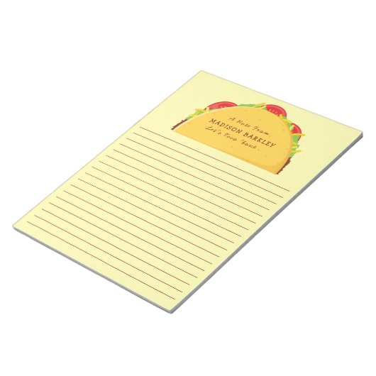Taco Niedlich Kids Personal Stationary Notepad Notizblock (angewinkelt)
