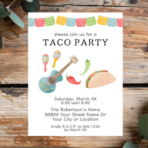 Taco Night Party Einladung