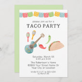 Taco Night Party Einladung (Vorne/Hinten)
