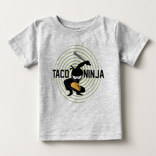 Taco Ninja Design - Baby Fine Jersey T - Shirt (Vorderseite)