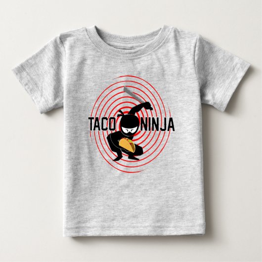 Taco Ninja Design - Baby Fine Jersey T - Shirt (Vorderseite)