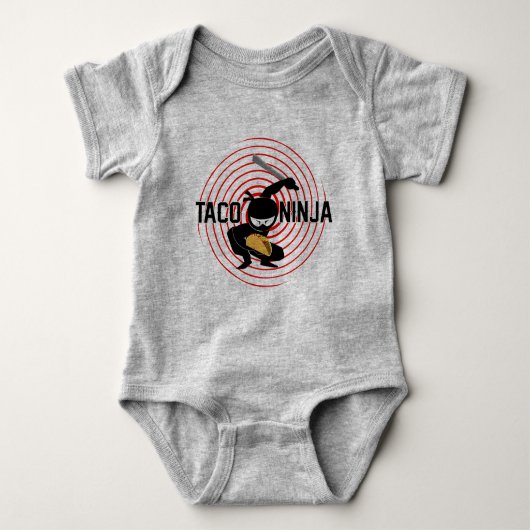 Taco Ninja Design - Baby Jersey Bodysuit Baby Strampler (Vorderseite)