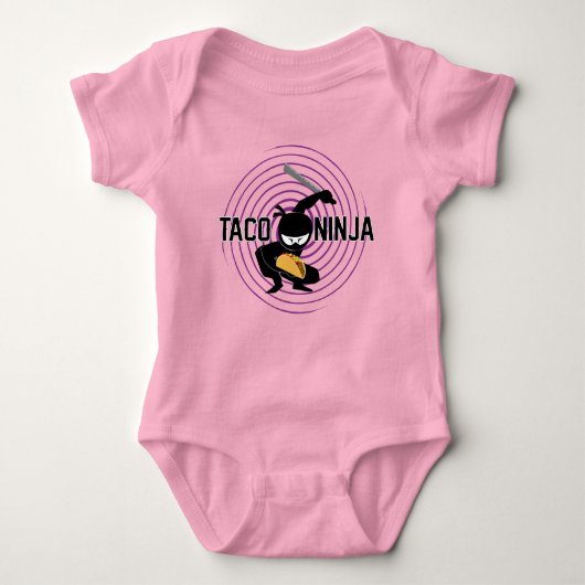 Taco Ninja Design - Baby Jersey Bodysuit Baby Strampler (Vorderseite)