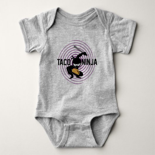 Taco Ninja Design - Baby Jersey Bodysuit Baby Strampler (Vorderseite)
