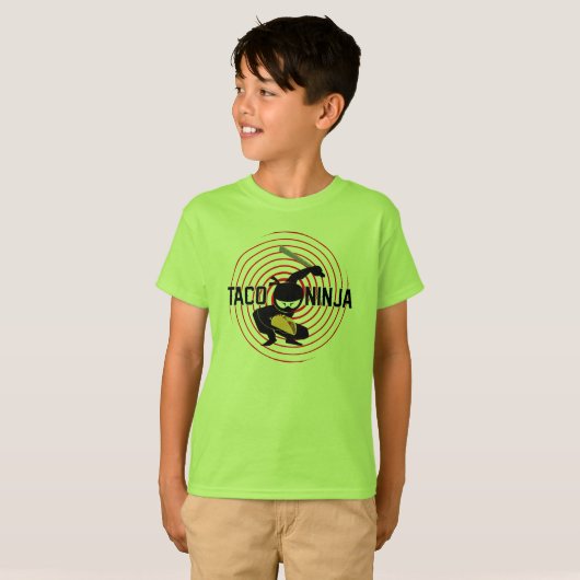 Taco Ninja Design - Kids' Basic T - Shirt (Vorne ganz)