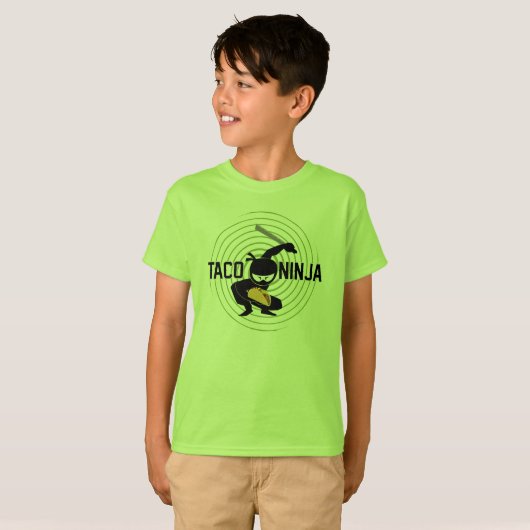 Taco Ninja Design - Kids' Basic T - Shirt (Vorne ganz)