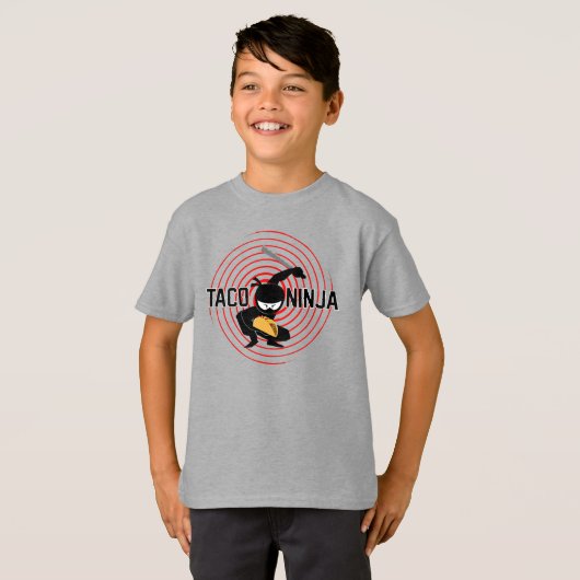 Taco Ninja Design - Kids' Basic T - Shirt (Vorne ganz)