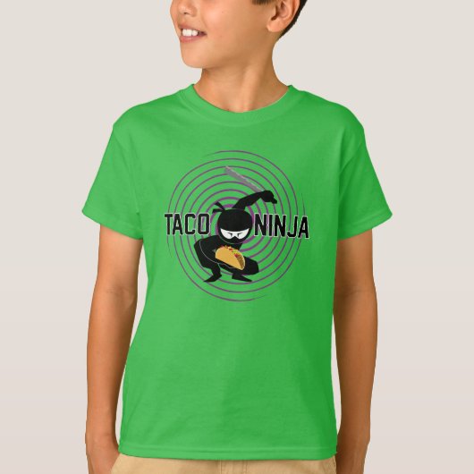 Taco Ninja Design - Kids' Basic T - Shirt (Vorderseite)