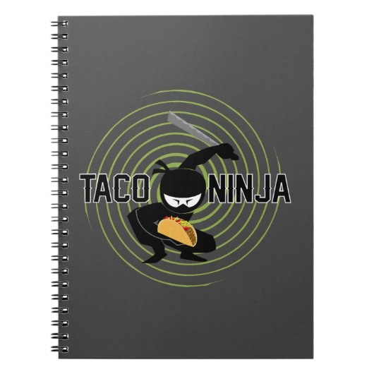 Taco Ninja Design - Spiral Foto Notebook Notizblock (Vorderseite)