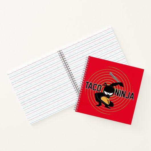 Taco Ninja Design - Spiral-Notebook Notizblock (Innenseite)