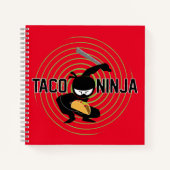 Taco Ninja Design - Spiral-Notebook Notizblock (Vorderseite)