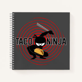 Taco Ninja Design - Spiral-Notebook Notizblock