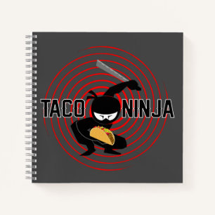 Taco Ninja Design - Spiral-Notebook Notizblock