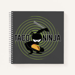Taco Ninja Design - Spiral-Notebook Notizblock
