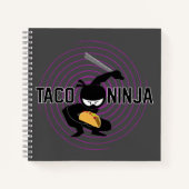 Taco Ninja Design - Spiral-Notebook Notizblock (Vorderseite)