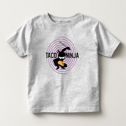 Taco Ninja Design - Toddler Fine Jersey T-Shirt (Vorderseite)