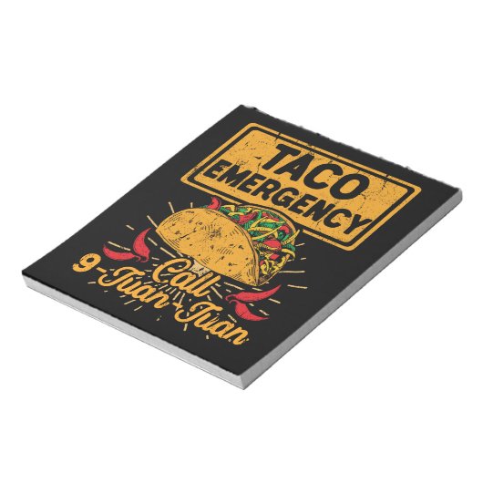 Taco Notruf 9 Juan Juan Cinco De Mayo Notizblock (Rotiert)