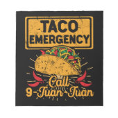 Taco Notruf 9 Juan Juan Cinco De Mayo Notizblock (Vorderseite)