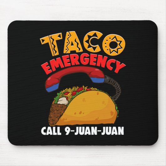 Taco Notruf 9 Juan Juan Cinco De Mayo Teil Mousepad (Vorne)