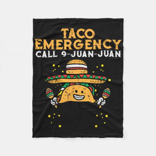 Taco Notruf 9 Juan Juan Funny Cinco De May Fleecedecke (Vorderseite)