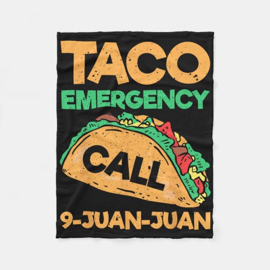 Taco Notruf 9 Juan Juan Funny Cinco De May Fleecedecke (Vorderseite)