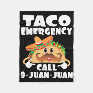 Taco Notruf 9 Juan Juan Funny Cinco De May Fleecedecke