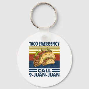 Taco Notruf 9 Juan Juan Funny Cinco De May Schlüsselanhänger