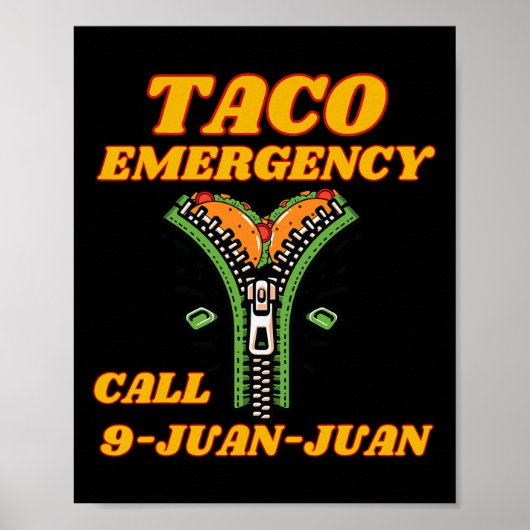 Taco Notruf 9 Juan Juan Funny Mexican Wome Poster (Vorne)