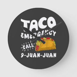 Taco-Notruf 9 Juan Juan Lustig Runde Wanduhr