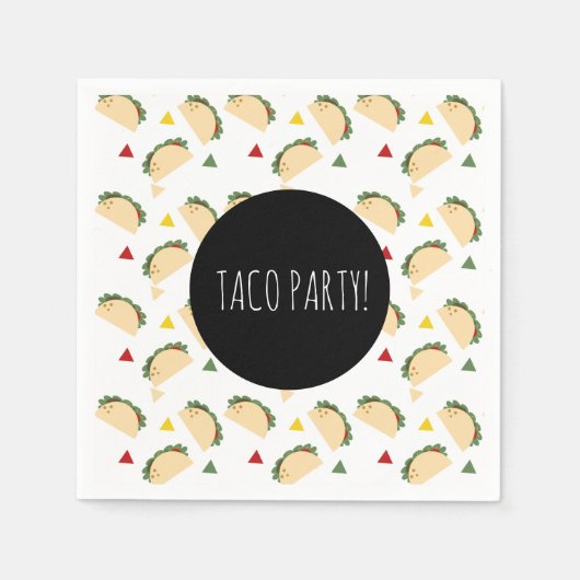 Taco Party Birthday Serviette (Vorderseite)