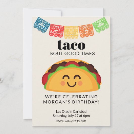 Taco Party Einladung (Vorderseite)