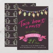 Taco Party Einladung (Vorne/Hinten)