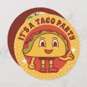Taco Party Einladung zum Geburtstag (Vorne/Hinten)