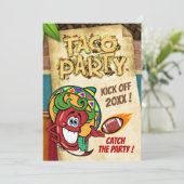 Taco-Party Einladung zum Jahreswechsel (Stehend Vorderseite)