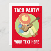 TACO-PARTY EINLADUNGEN (Vorne/Hinten)