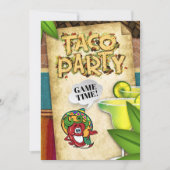 Taco Party Football Neujahrsvorladung Einladung (Vorderseite)