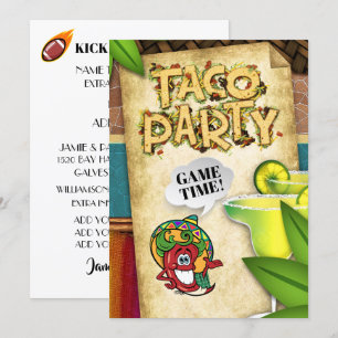 Taco-Party-Fußball-Neujahreseinladung Einladung
