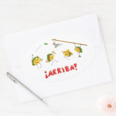 Taco-Party Ovaler Aufkleber (Umschlag)