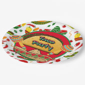 Taco-Party Pappteller (Schrägansicht)