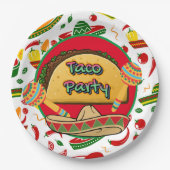 Taco-Party Pappteller (Vorderseite)