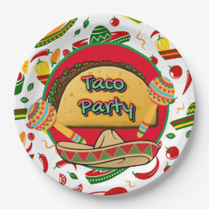 Taco-Party  Pappteller