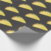 Taco Pattern Black Geschenkpapier (Ecke)