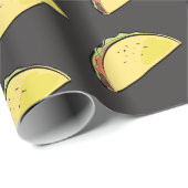 Taco Pattern Black Geschenkpapier (Rolleneckpunkt)