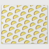 Taco Pattern Cream Geschenkpapier (Flach)