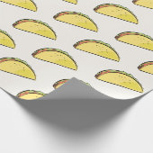 Taco Pattern Cream Geschenkpapier (Ecke)