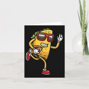 Taco Playing Football Mexican Cinco De Mayo Kinder Karte
