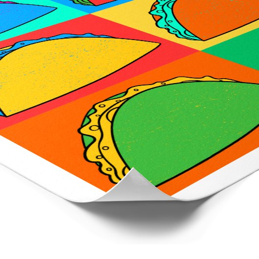 Taco Pop Art Poster (Ecke)