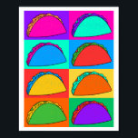 Taco Pop Art Poster<br><div class="desc">Mit diesem lebendigen Taco Pop Art Poster verwöhnen Sie Ihren Platz! Mit einem kühlen und farbenfrohen Design bringt dieses Kunstwerk das geliebte Taco in einem spielerischen, modernen Stil zum Leben. Ideal für Küchen, Speiseräume oder jede Gegend, die eine lustige, sonderbare Touch braucht. Ob Sie ein Taco-Fan oder ein Fan von...</div>