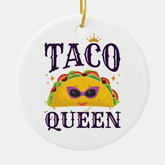 Taco Queen Liebe Tacos Women Keramik Ornament (Vorne)